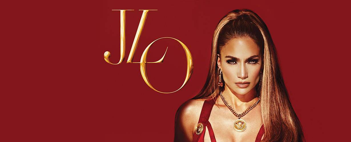 Jennifer Lopez red background poster