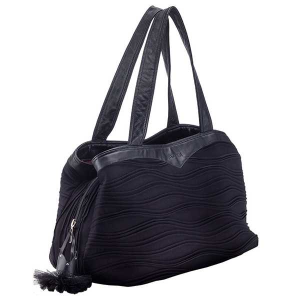 Wear Moi Black Leather Dance Bag