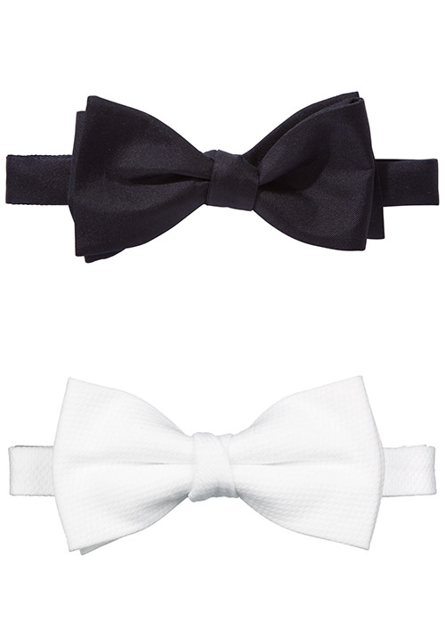 Black and white bowties