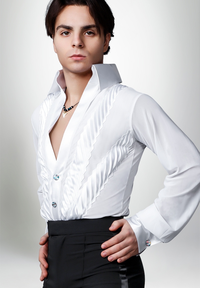 Dancemo Body Latin Dance White Shirt